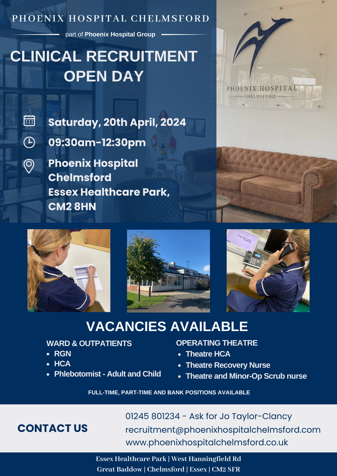Clinical Recruitment Open Day at Phoenix Hospital Chelmsford 